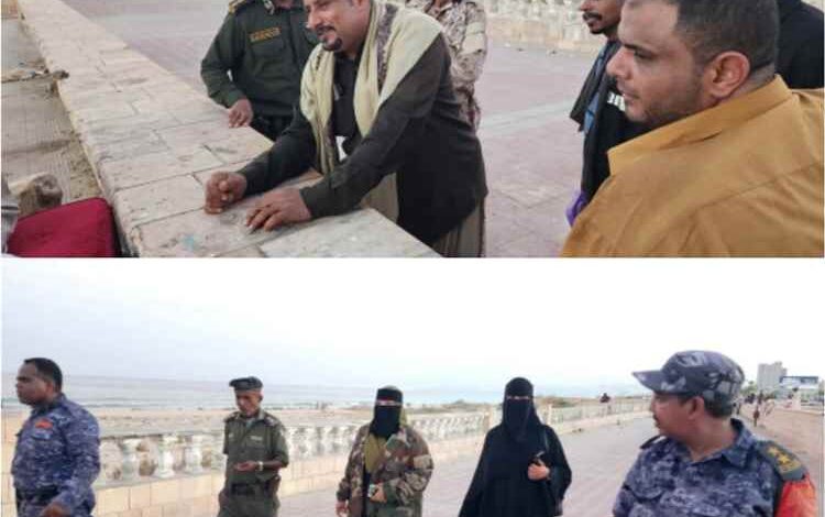 الأشغال العامة بساحل حضرموت تشارك في حملة ميدانية لتنظيم المنتزهات والمرافق العامة بالمكلا