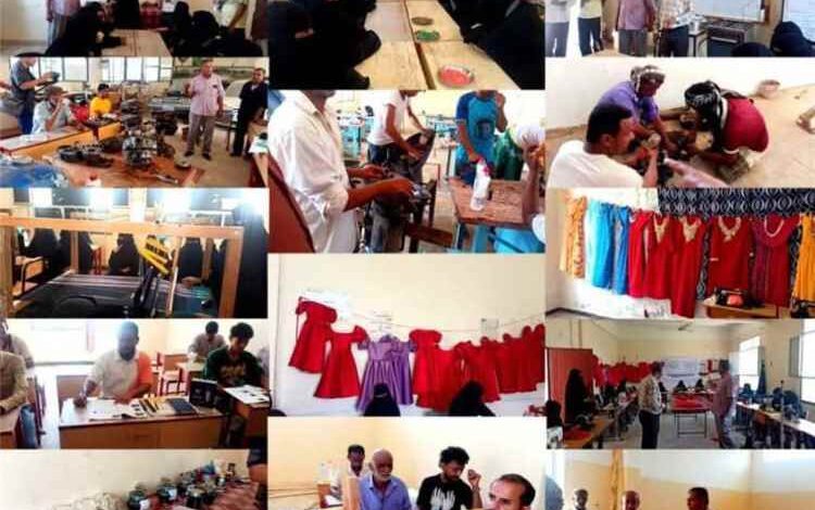 الجحيني والشدادي يتفقدان الدورات المهنية ضمن مشروع تمكين النساء والشباب في أبين