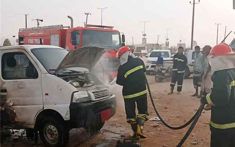 الدفاع المدني في عتق يخمد حريقاً في "دباب" ويشيد بفزعة أصحاب المحلات المجاورة