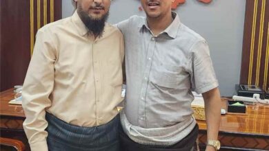 الدكتور منيف الزغلي يطمئن على محافظ عدن عبدالرحمن شيخ بعد أحداث الأمس