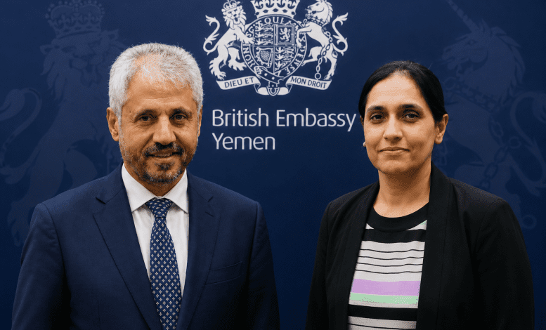 السفارة البريطانية تشيد بالشيخ حمود المخلافي وتؤكد دعم مؤسسات الدولة اليمنية