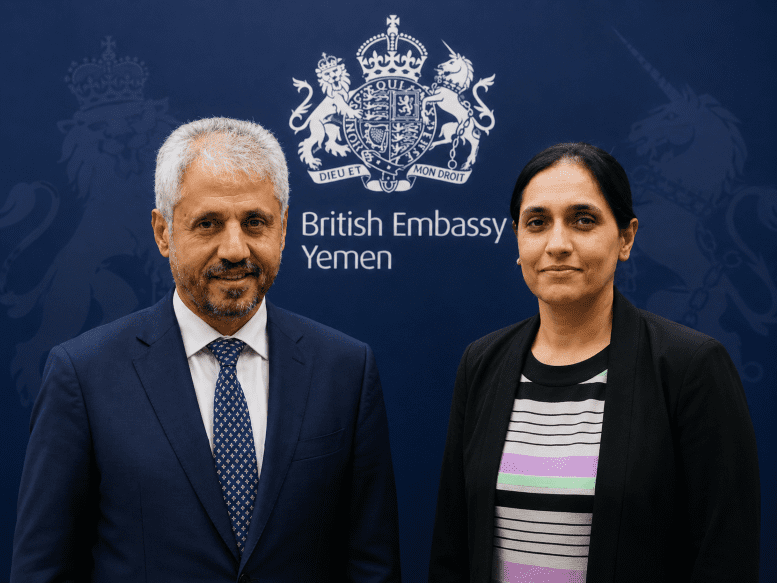 السفارة البريطانية تشيد بالشيخ حمود المخلافي وتؤكد دعم مؤسسات الدولة اليمنية