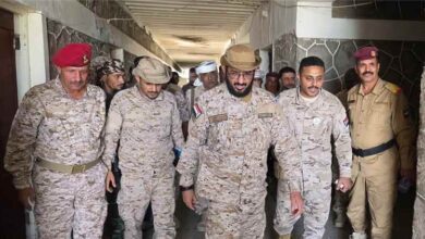 العميد الجهوري يتفقد اللواء الثاني حزم في قاعدة العند ويشيد بمستوى الجاهزية القتالية