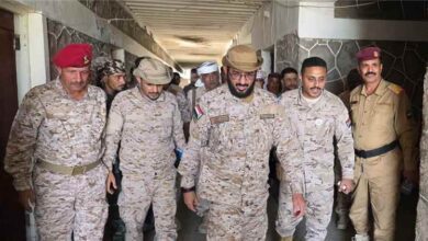 العميد الجهوري يقوم بزيارة تفقدية للواء الثاني حزم بقاعدة العند