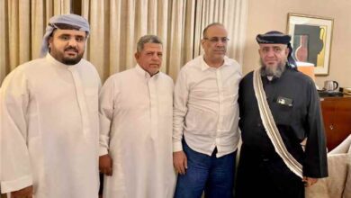 الميسري يستقبل الشيخ نايف الحروبي في الرياض لبحث تعزيز اللحمة الوطنية ودعم الحوار الجنوبي.