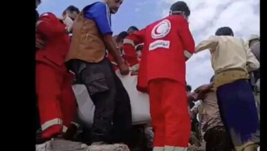 انتشال جثة الشاب المغامر ''القعقاع'' بعد 24 ساعة من سقوطه في فوهة ''حرضة دمت''