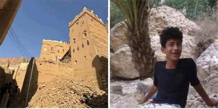 انهيار جدار منزل قديم يودي بحياة شاب ويصيب آخرين في وادي دوعن