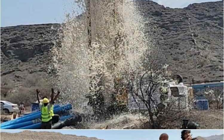 بحضور رسمي.. تدشين ضخ تجربة المياه عقب نجاح حفر بئر مشروع محطة مياه بحالمين بتمويل كويتي