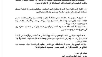 حزب الرابطة يحمل الحكومة ومجلس القيادة مسؤولية تدهور الأوضاع ويدعو لإجراءات عاجلة لمعالجة أزمة الخدمات