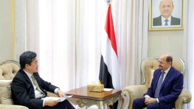 رئيس الوزراء وزير الخارجية يتسلم رسالة من الرئيس الصيني لفخامة رئيس مجلس القيادة الرئاسي