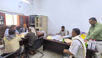 رئيس محكمة الإستئناف القاضي ناجي اليهري يقوم بزيارة تفقدية لمحاكم مديريات يافع