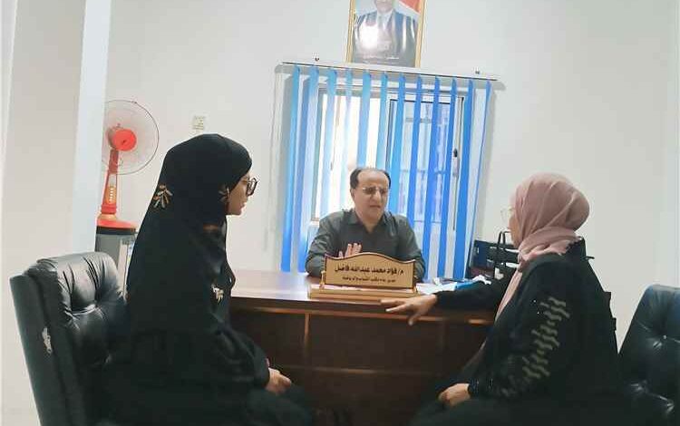 فؤاد فاضل يناقش برامج مفوضية المرشدات واستعدادات المركز الصيفي بتعز