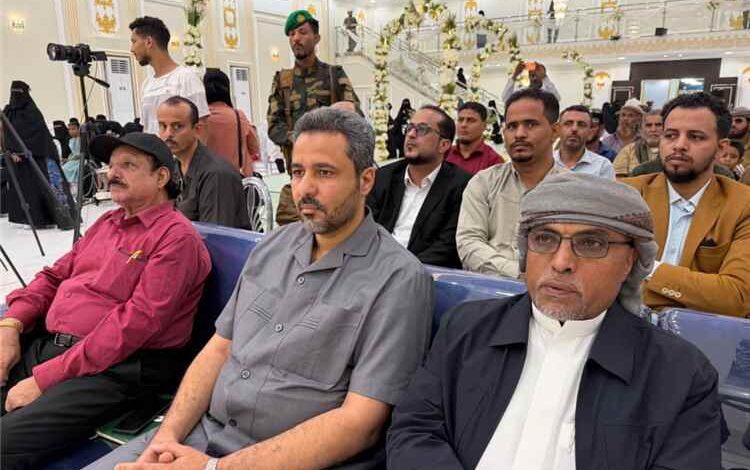 لحج تحتضن أفراح ذوي الهمم ،،، زواج جماعي لـ 17 عريساً برعاية المحافظ ودعم سخي من أبناء يافع ..
