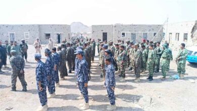 لحج.. مدير امن المضاربة والعارة الرائد شاكر العلقمي يستعرض جاهزية قوات الأمن العام