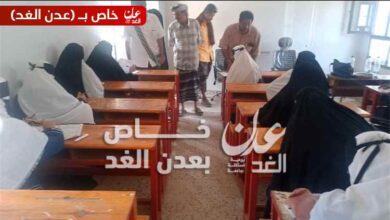 مدير عام أحور يتفقد سير الامتحانات الوزارية للثانوية العامة بمجمع الزهراء