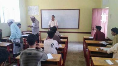 مدير مكتب التربية والتعليم بمديرية الوضيع "العواص" يزور ثانوية هائل سعيد عزان