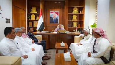 مرجعية قبائل حضرموت تبحث مع الخنبشي الأوضاع الأمنية والخدمية