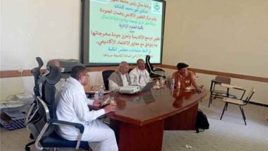 مركز التطوير الأكاديمي وضمان الجودة يقيم ورشة عمل لفريق توصيف برنامج إدارة الأعمال بكلية العلوم الإدارية