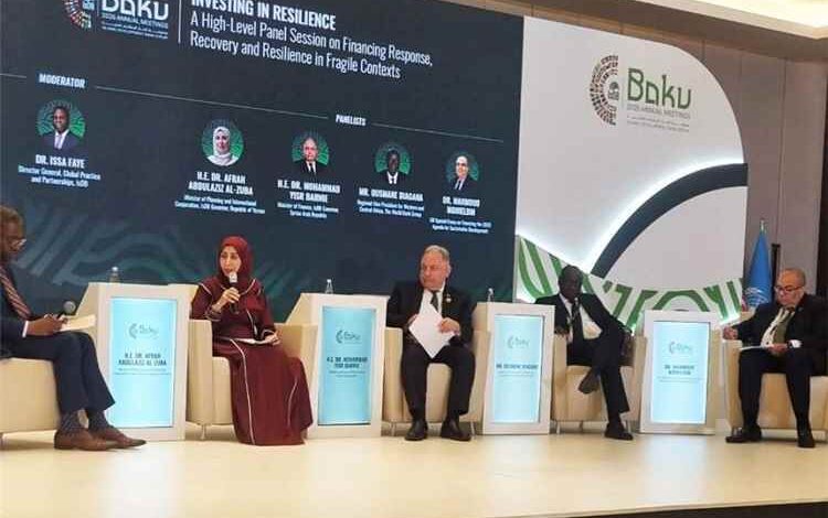 وزيرة التخطيط تؤكد أهمية الاستثمار في تعزيز الصمود والتعافي بالدول الهشة