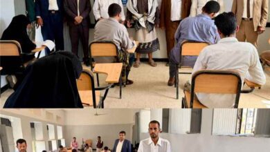 وكيل محافظة شبوة ومدير عام بيحان يدشنان الامتحانات النهائية للفصل الدراسي الثاني بكلية التربية بيحان