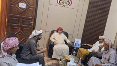 ‏نائب مدير عام مصلحة شؤون القبائل يستقبل المهنئين بعيد الأضحى المبارك
