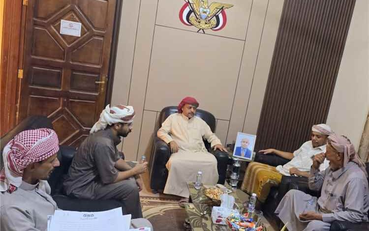 ‏نائب مدير عام مصلحة شؤون القبائل يستقبل المهنئين بعيد الأضحى المبارك