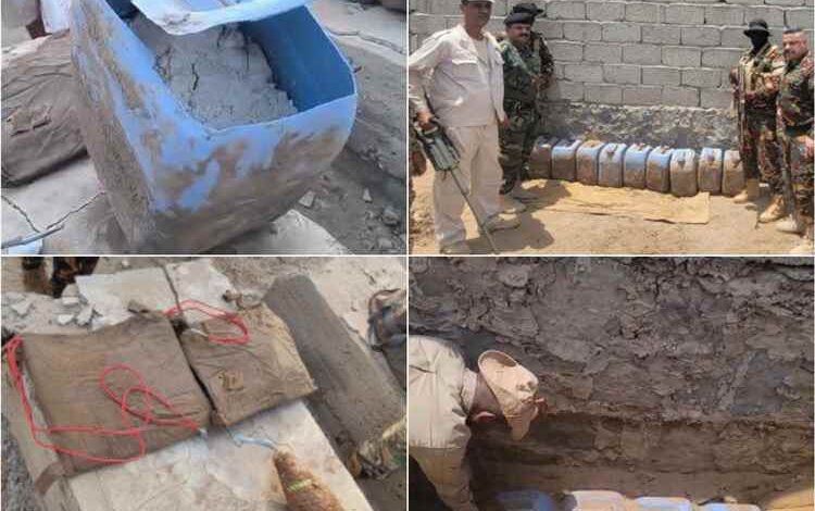 أمن العاصمة عدن يعثر على كميات كبيرة من المتفجرات والعبوات الناسفة في منطقة دار سعد