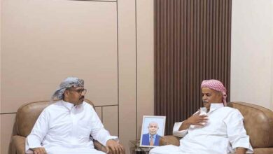 التميمي مدير عام مصلحة شؤون القبائل يستقبل المقدم قطامي عبدالله باجري لبحث القضايا الاجتماعية بوادي حضرموت