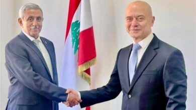السفير الدعيس يبحث مع أمين عام وزارة الخارجية اللبنانية تعزيز التعاون والتنسيق المشترك