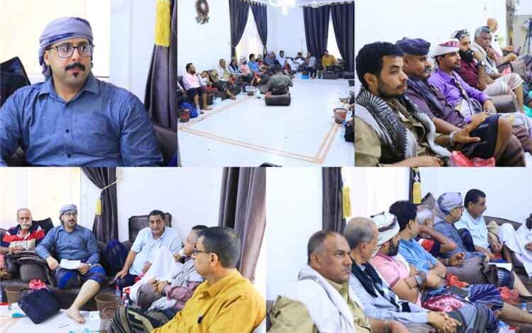 السقاف يلتقي بنخبة من كوادر وشخصيات الصبيحة ويشيد بجهود قيادتها ويؤكد أهمية توحيد الصف وتعزيز الشراكة المجتمعية