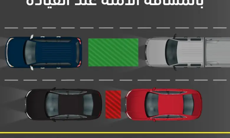 المرور السعودي يدعو قائدي المركبات للالتزام بالمسافة الآمنة أثناء القيادة