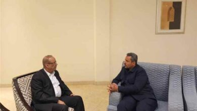 الميسري يستقبل محافظ لحج الاستاذ مراد الحالمي