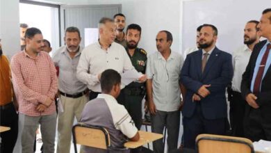 الوكيل كليب والجاوي واليزيدي يدشنان الاختبارات النظرية في المعاهد التقنية والمهنية بالعاصمة عدن