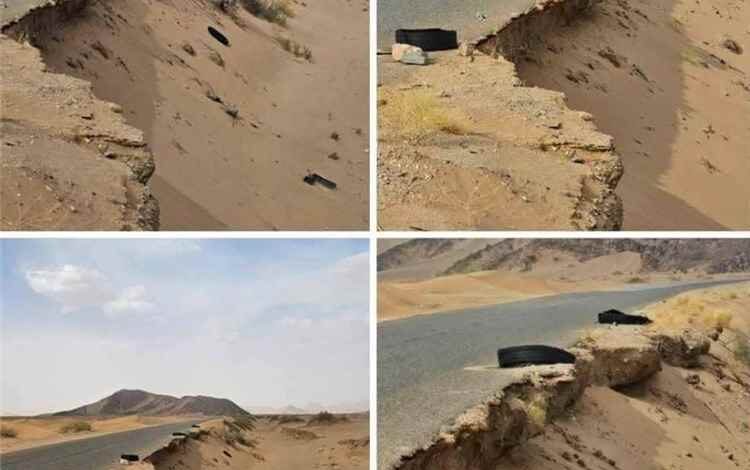 انهيار في أطراف خط بيحان - بعسيلان يهدد سلامة المسافرين
