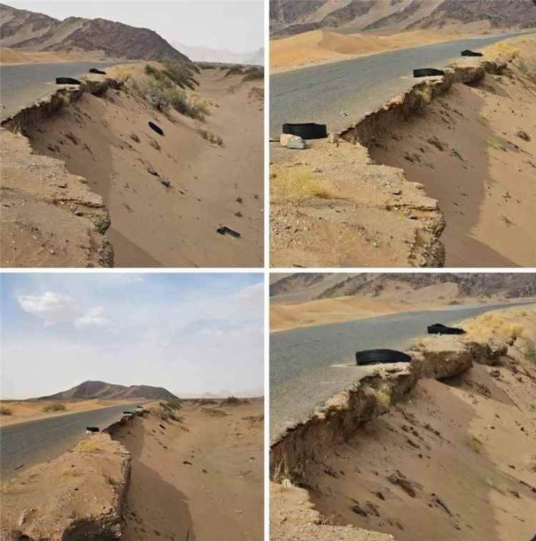انهيار في أطراف خط بيحان – بعسيلان يهدد سلامة المسافرين