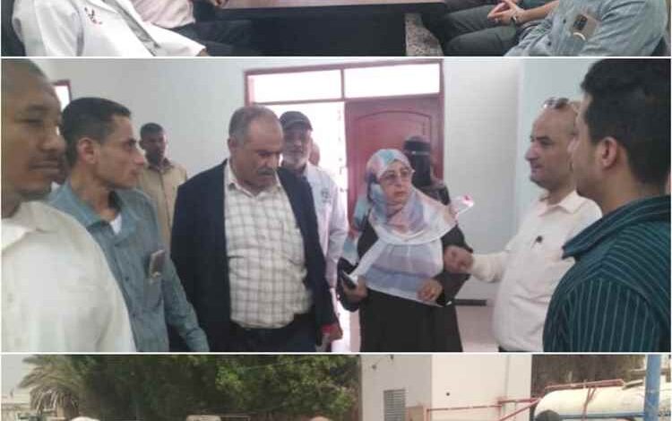 رئيس هيئة مستشفى الرازي أبين يستقبل فريق وزارة الصحة لمعاينة وتأهيل مركز الغسيل الكلوي