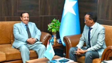 سفير اليمن يستعرض مع نائب وزير الخارجية الصومالي الدعم الإيراني لمليشيات الحوثي الإرهابية