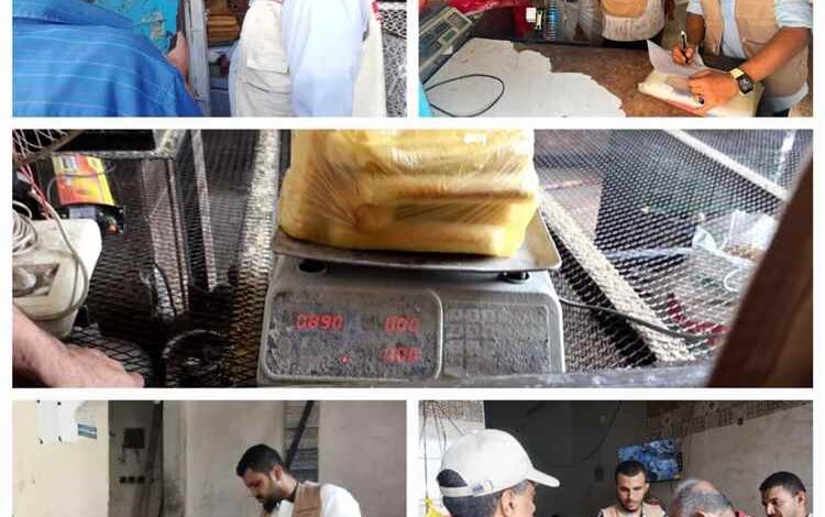 صناعة عدن يطلق حملة تفتيشية تستهدف المخابز والأفران وضبط 10 مخالفات غش بالوزن