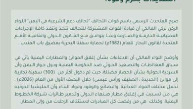 عاجل : التحالف العربي يرد على تهديدات جماعة الحوثي :هكذا سنرد على اي اعتداء