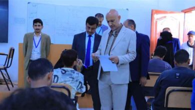 كلية الطب بجامعة اقليم سبأ تجري اختبارات المفاضلة لقبول الدفعة السابعة