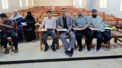 كلية اللغات بجامعة عدن تستعرض العرض التطبيقي للورشة العملية الرابعة لتوصيف البرامج الأكاديمية