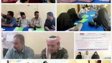 مؤسسة عدن للحقوق والتنمية تنظم ورشة حوارية لمناقشة حماية المدنيين ونزاعات الأراضي والمياه