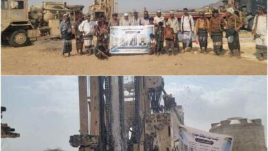 مدير عام الوضيع يدشن مشروع بئر مياه منطقة جحرة ويعلن نجاح أعمال الحفر
