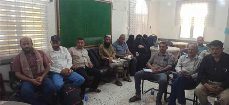 مدير عام صحة لحج يفتتح أعمال اللقاء التقييمي لمدراء مكاتب الصحة ومنسقي برنامج التغذية بالمديريات