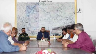 مدير عام مديرية المنصورة يلتقي أعضاء المجلس المحلي ويؤكد: خبراتهم الوطنية رصيد لا يجوز التفريط به