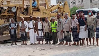مدير عام ميفعة شبوة يدشن بدء العمل في مشروع توسعة الخط العام الرئيسي بمدينة عزان