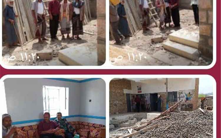 مدير مكتب التربية بالشمايتين يتفقد أعمال ترميم ثلاثة فصول دراسية بمدرسة الشهيد عبدالعزيز عبدالغني بمنطقة الرجاعية