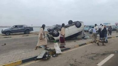 نزيف الطرقات يتواصل.. قتيلان و33 مصابًا في حوادث مرورية بالمحافظات المحررة خلال يوم واحد