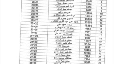 هيئة أراضي أبين تنشر أسماء الموطنين الدفعة الأولى للمشمولين باستلام أراضي منطقة العلم(كشوفات)
