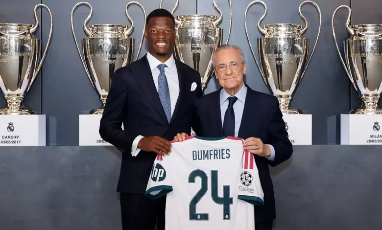 صور : ريال مدريد يقدم لاعبه الهولندي دومفريس